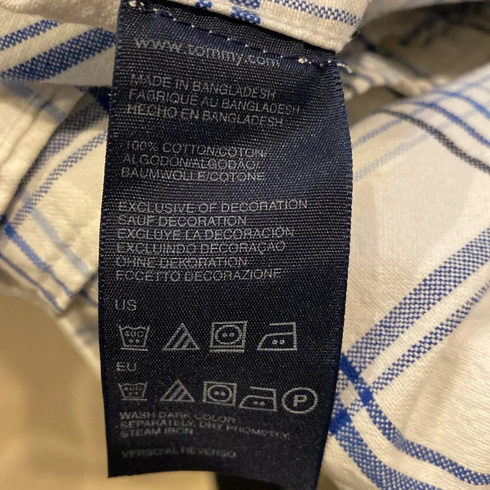 Men’s Tommy Hilfiger Short Sleeve Short - Blue/White - Large - Picture 5 of 5